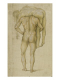 Homme nu avec un cadavre sur les épaules Giclée-Druck von Luca Signorelli