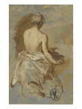 Le buste nu d'une servante, vu de dos Giclée-Druck von Nicolas Vleughels
