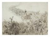 Défilé nocturne reproduction procédé giclée par Denis Auguste Marie Raffet