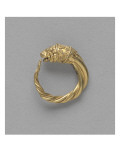 Pair of Earrings, Ring Terminated by a Gold Lion Head Giclee Print