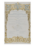 Menu offert à Napoléon III et l'Impératrice Eugénie Lámina giclée