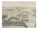 Vue générale de Saint-Cloud au 18e siècle reproduction procédé giclée par Etienne Allegrain