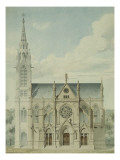 Eglise paroissiale à Napoléonville (Pontivy, Morbihan) : façade principale, élévation Giclee Print by Marcellin Varcollier