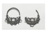 Pair of Earrings, Ring, Pierced Geometric Decoration Giclee Print