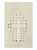 Eglise paroissiale à Napoléonville (Pontivy, Morbihan) : plan au-dessus des terrasses Giclée-Druck von Marcellin Varcollier