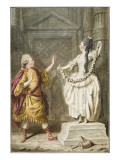 Monsieur Messer et madame Boissier, deux amateurs jouant dans Pygmalion Lámina giclée por Louis Carrogis