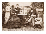 Mr. and Mrs. Gustave Eiffel and their Five Children in their Garden Levallois Premium Giclee Print by J. David
