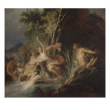 Pan et Syrinx Giclee-trykk av Nicolas Bertin