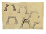Pictures of the Decorative Arch of the Eiffel Tower Giclée-Druck von Alexandre-Gustave Eiffel