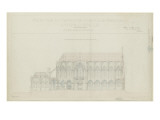 Eglise paroissiale à Napoléonville (Pontivy, Morbihan) : coupe longitudinale Giclee Print by Marcellin Varcollier