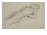 Femme nue allongée sur le dos, étude pour Scène de guerre Lámina giclée por Edgar Degas Femme nue allongée sur le dos, étude pour Scène de guerre Lámina giclée por Edgar Degas