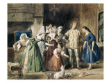 Notre Dame de Paris. La Esmeralda chez madame de Gondelaurier (livre VII, ch.I) Giclee Print by Louis Boulanger