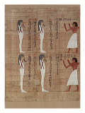 Papyrus mythologique d'Imenemsaouf, Supérieur des porteurs de bouclier-quera d'Amon Giclée-Druck