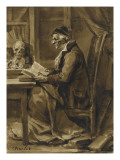 Le philosophe Reproduction procédé giclée par Nicolas Toussaint Charlet