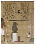 Papyrus funéraire : scène de psychostasie (pesée de l'âme) Giclée-Druck