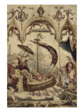 Pièce de la Première tenture chinoise : L'embarquement de la Princesse Giclée-Druck von Guy-Louis Vernansal