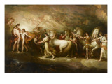 Phaëton sollicitant d'Apollon la conduite du Soleil Giclee Print by Benjamin West