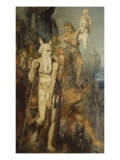 Moïse, en vue de la Terre Promise ôte ses sandales Lámina giclée por Gustave Moreau