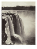 Les chutes du Niagara, au fond, vue de la ville Giclee-trykk av George Barker