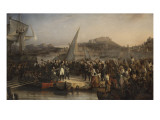 Napoleon Left the Island of Elba to Return to France Giclee Print by Joseph Beaume