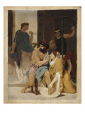 Odysseus Recognized by His Nurse Eurycleia (Sketch) Giclee-trykk av Gustave Clarence Rodolphe Boulanger Odysseus Recognized by His Nurse Eurycleia (Sketch) Giclee-trykk av Gustave Clarence Rodolphe Boulanger