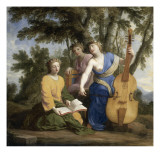 Melpomène, Erato et Polymnie Giclee Print by Eustache Le Sueur