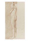 Femme nue, debout, vue de côté regardant vers la gauche Giclee-trykk av Edme Bouchardon Femme nue, debout, vue de côté regardant vers la gauche Giclee-trykk av Edme Bouchardon