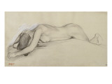 Femme nue allongée sur le ventre, la tête entre les bras Giclée-Druck von Edgar Degas