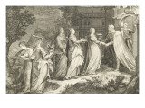 Paraboles de cinq vierges sages et de cinq vierges folles reproduction procédé giclée par Pieter Jansz Saenredam