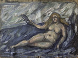Femme nue au miroir Giclee Print by Paul Cézanne