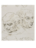 Nineteen Heads of Italian Artists of the Renaissance Giclee Print by Nicolas Poussin