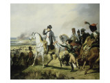 Napoléon Ier à la bataille de Wagram, 6 juillet 1809 (il est accompagné du général Bessières) Giclee Print by Horace Vernet