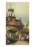 Maurice de Saxe remet les clefs de la ville de Prague à l'électeur de Baviè Giclee Print by Louis Charles Auguste Couder