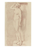 Femme nue, debout, tournée à gauche le corps vu de trois quarts Giclee-trykk av Edme Bouchardon Femme nue, debout, tournée à gauche le corps vu de trois quarts Giclee-trykk av Edme Bouchardon