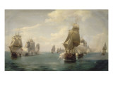 Combat naval de la Dominique, le 17 avril 1780 Giclee Print by Pierre Julien Gilbert