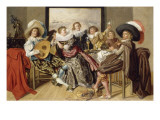 Réunion galante Lámina giclée por Dirck Hals