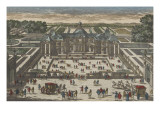 Vue perspective du château de Vaux le Vicomte du costé de l'entrée Giclée-Druck