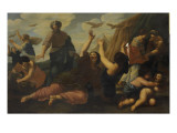 Passage des cailles en Egypte Giclee Print by Giovanni Francesco Romanelli