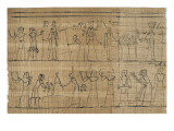 Papyrus inscrit de scènes rituelles accomplies par une Divine adoratrice Lámina giclée Papyrus inscrit de scènes rituelles accomplies par une Divine adoratrice Lámina giclée