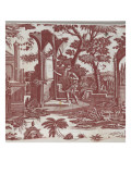 Pente extérieure d'un côté de lit à la duchesse: Romance le Beau Dunois reproduction procédé giclée
