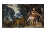 Orphée charmant les animaux reproduction procédé giclée par Toussaint Dubreuil