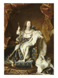 Portrait de Louis XV, âgé de cinq ans (1710-1774), assis sur son trône en grand costume royal Giclee Print by Hyacinthe Rigaud