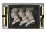 Portrait d'Aimée, Adèle, Elisa Artaud Giclee-trykk av Charles Guillaume Alexandre Bourgeois