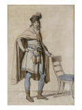 Projet de costume civique en 1793 "Habit de citoyen de Français" reproduction procédé giclée par Jacques-Louis David