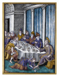 Plaque : le repas chez Simon Giclee Print by Pierre Reymond