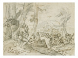 Prédication de Jean-Baptiste Giclée-tryk af Pier Francesco Mola Prédication de Jean-Baptiste Giclée-tryk af Pier Francesco Mola