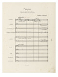 Prélude à "l'après-midi d'un faune" : Partition d'orchestre : page 1 Reproduction procédé giclée par Achille-Claude Debussy
