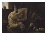 Polichinelles peintres Giclee Print by Hubert Robert