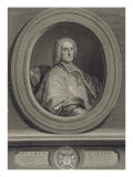 Pierre Guérin, cardinal de Tencin, ministre d'Etat, archevêque de Lyon (1679-1758) Reproduction procédé giclée par Johan Georg Wille