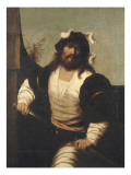Portrait d'homme tirant son épée Giclee Print by Pietro Della Vecchia